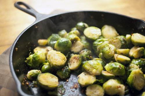 Lemon Garlic Brussels Sprouts